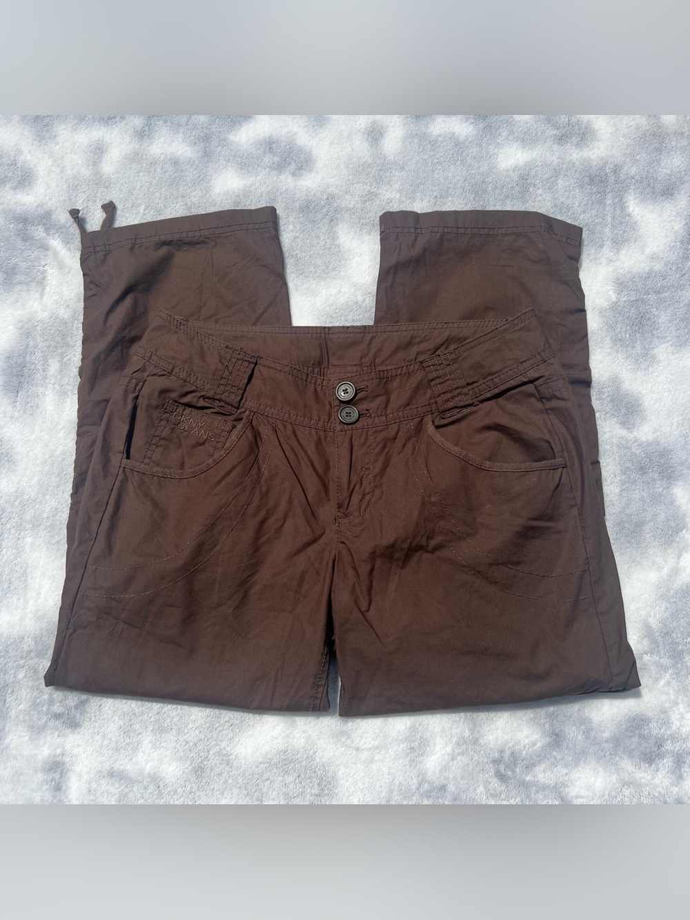 Vintage 90s DKNY Active Brown Cargo Capris